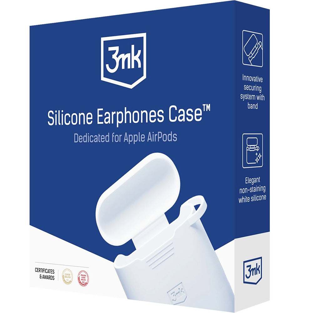 Schutzhülle für Apple AirPods Pro 3, 3mk Silicone Earphones Case, Weiß