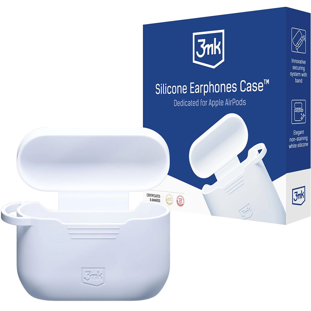 Schutzhülle für Apple AirPods Pro 3, 3mk Silicone Earphones Case, Weiß