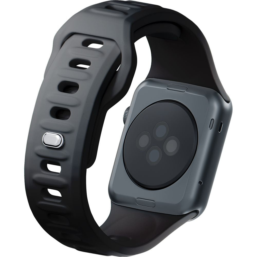 Armband für Apple Watch 49/46/45/44 mm, 3mk Silicone Watch Strap, Schwarz