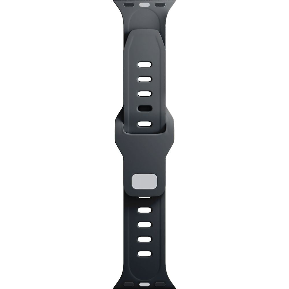 Armband für Apple Watch 49/46/45/44 mm, 3mk Silicone Watch Strap, Schwarz