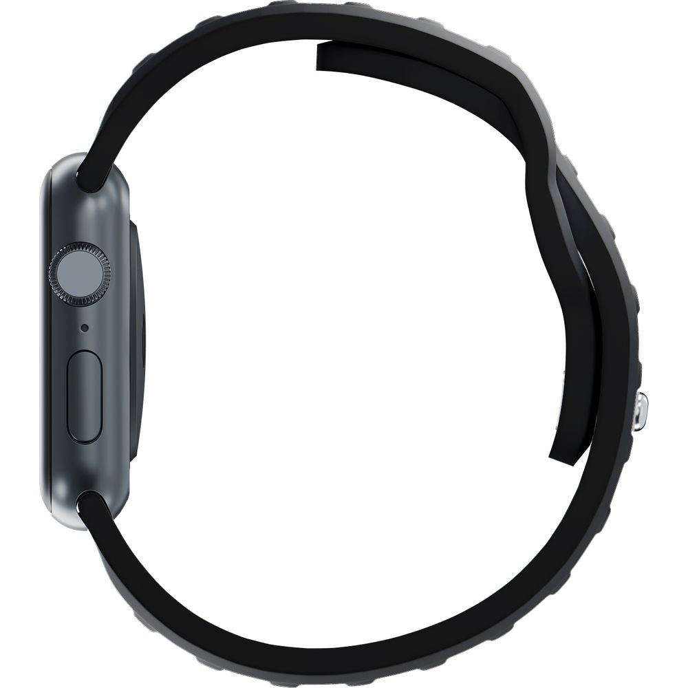 Armband für Apple Watch 49/46/45/44 mm, 3mk Silicone Watch Strap, Schwarz