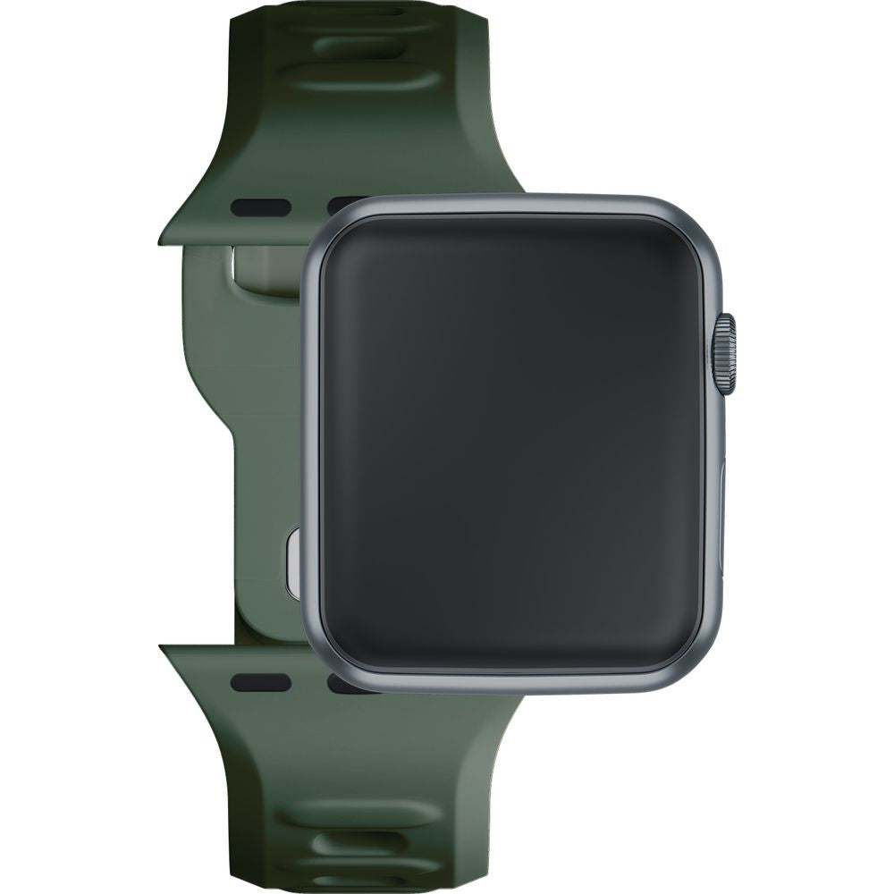 Armband für Apple Watch 49/46/45/44 mm, 3mk Silicone Watch Strap, Dunkelgrün