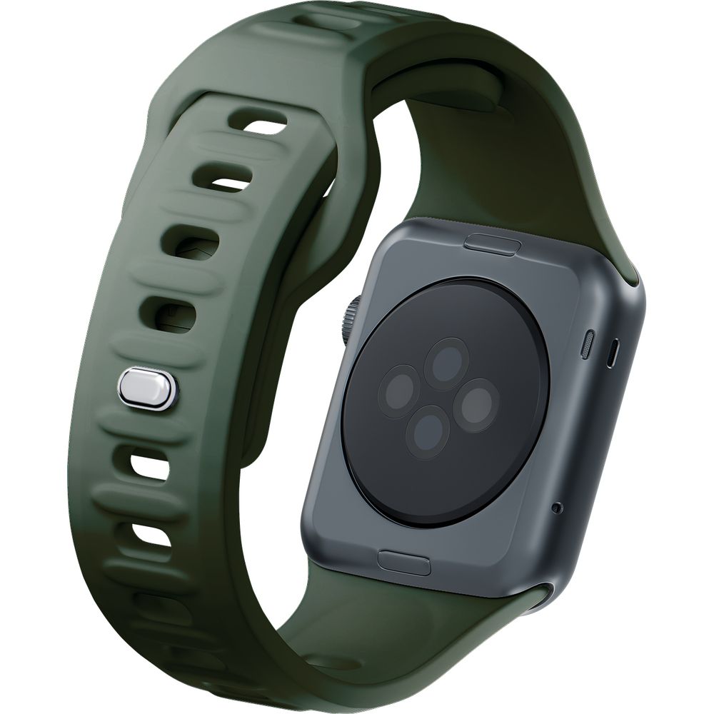 Armband für Apple Watch 49/46/45/44 mm, 3mk Silicone Watch Strap, Dunkelgrün