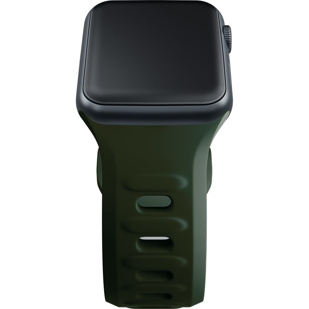 Armband für Apple Watch 49/46/45/44 mm, 3mk Silicone Watch Strap, Dunkelgrün