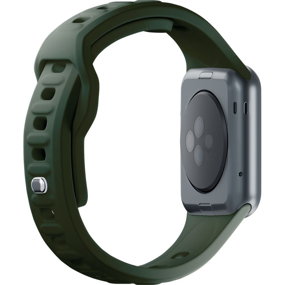 Armband für Apple Watch 49/46/45/44 mm, 3mk Silicone Watch Strap, Dunkelgrün