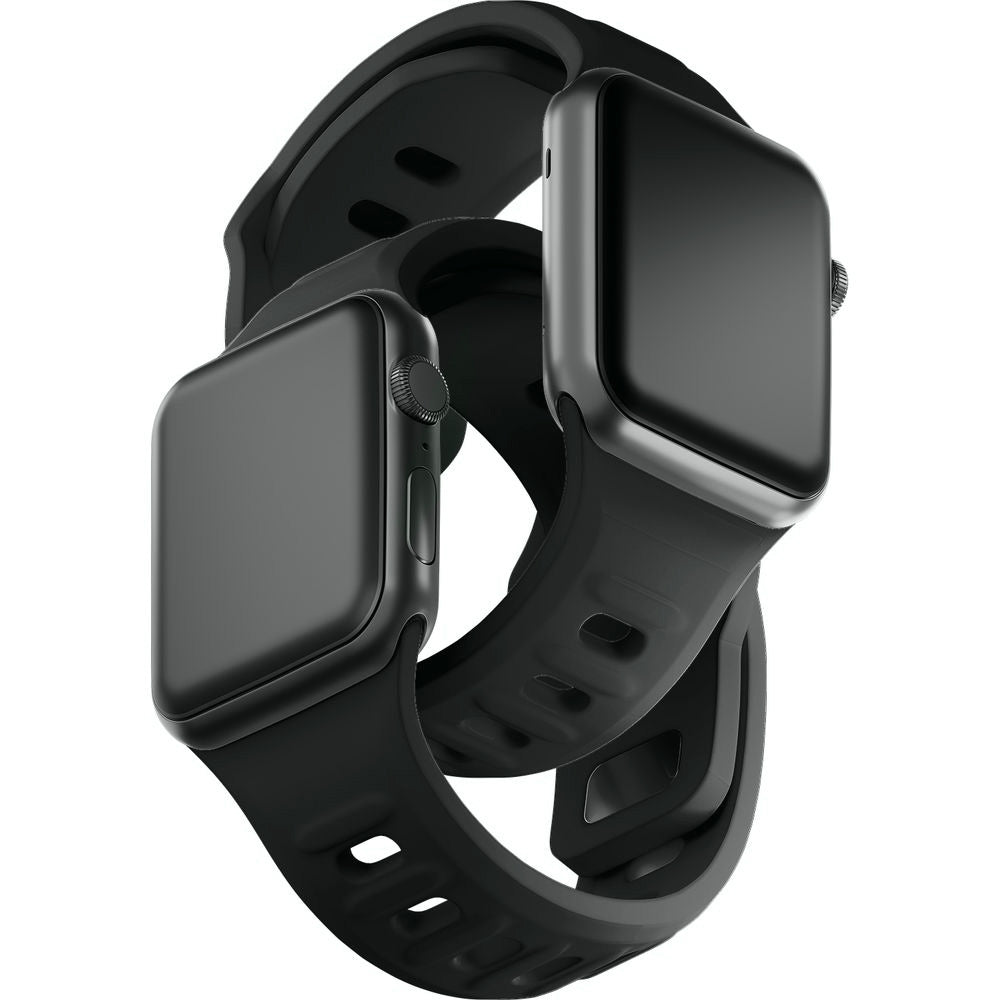 Armband für Apple Watch 49/46/45/44 mm, 3mk Silicone Watch Strap, Graphitgrau