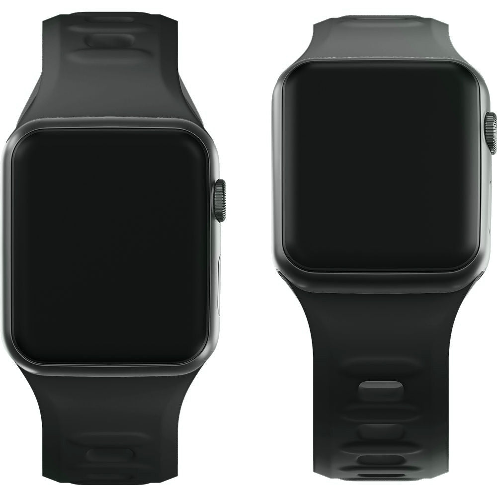 Armband für Apple Watch 49/46/45/44 mm, 3mk Silicone Watch Strap, Graphitgrau