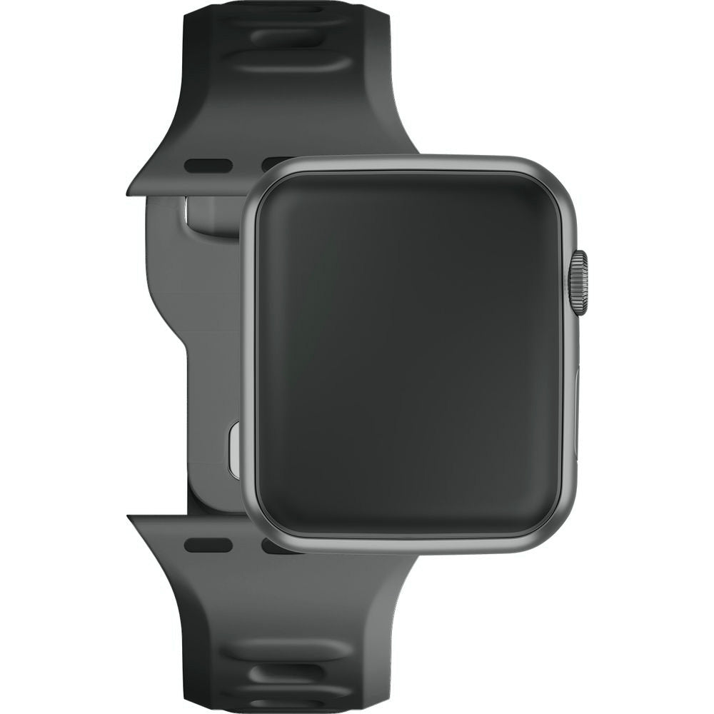 Armband für Apple Watch 49/46/45/44 mm, 3mk Silicone Watch Strap, Graphitgrau