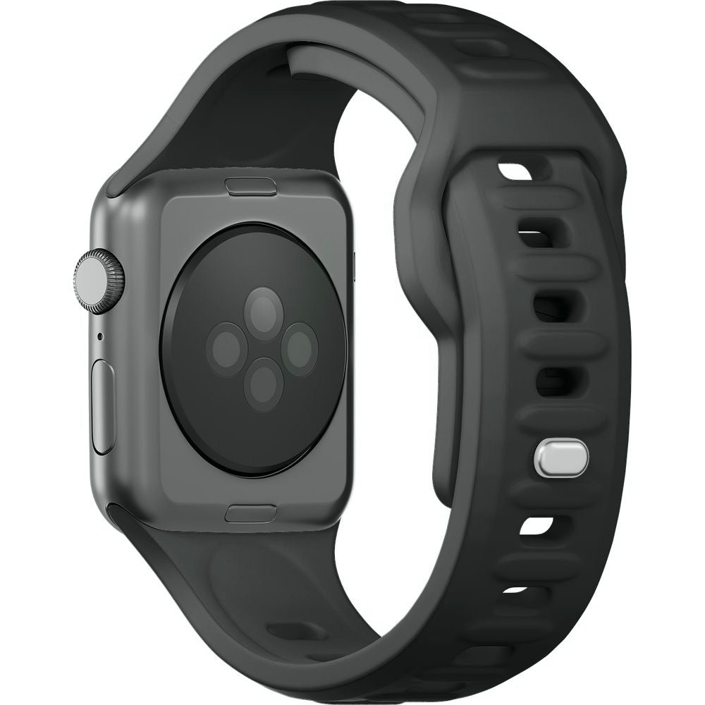 Armband für Apple Watch 49/46/45/44 mm, 3mk Silicone Watch Strap, Graphitgrau