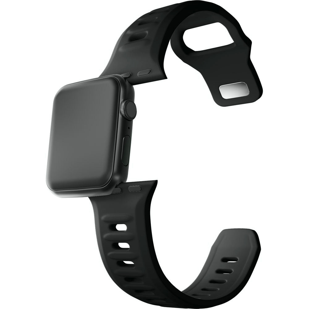 Armband für Apple Watch 49/46/45/44 mm, 3mk Silicone Watch Strap, Graphitgrau