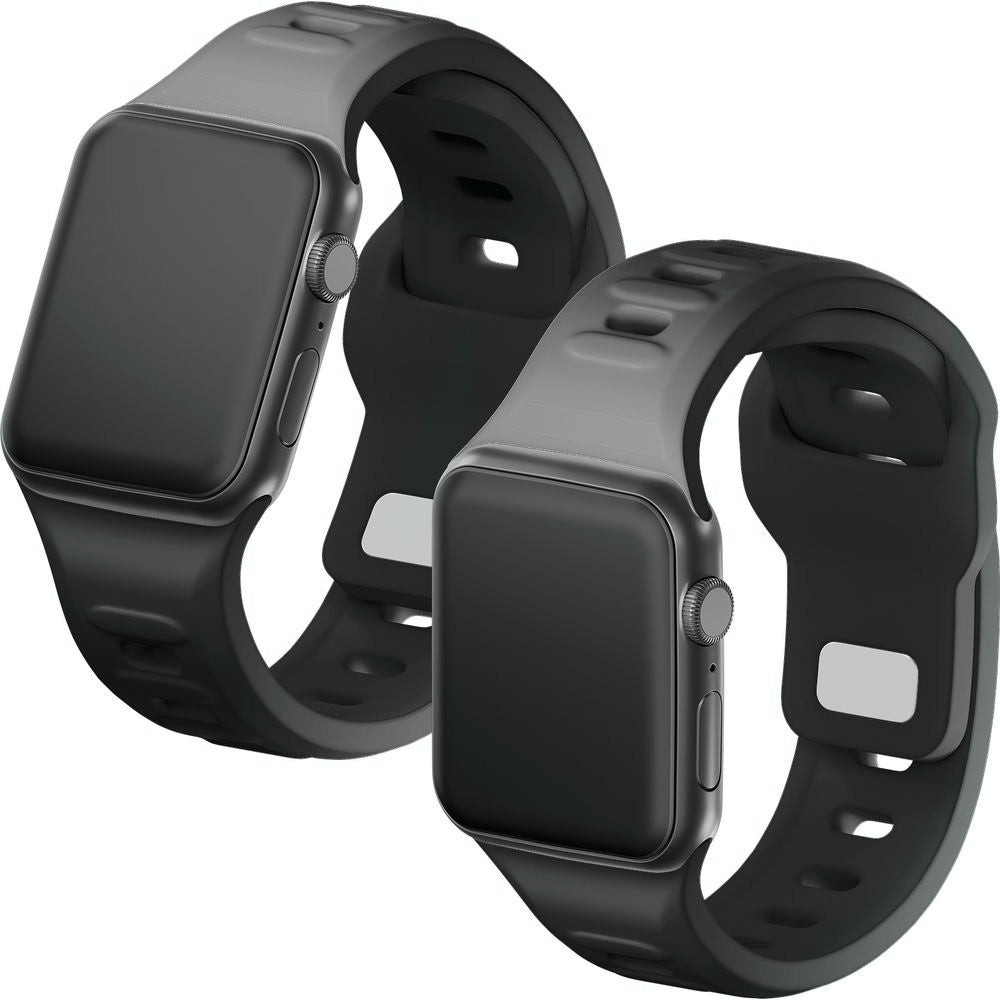 Armband für Apple Watch 49/46/45/44 mm, 3mk Silicone Watch Strap, Graphitgrau