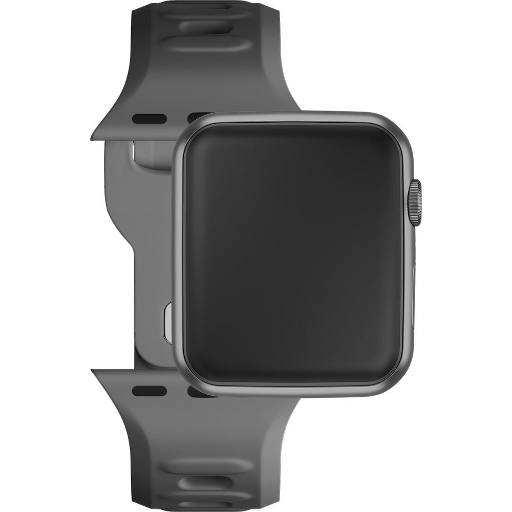 Armband für Apple Watch 49/46/45/44 mm, 3mk Silicone Watch Strap, Dunkelgrau