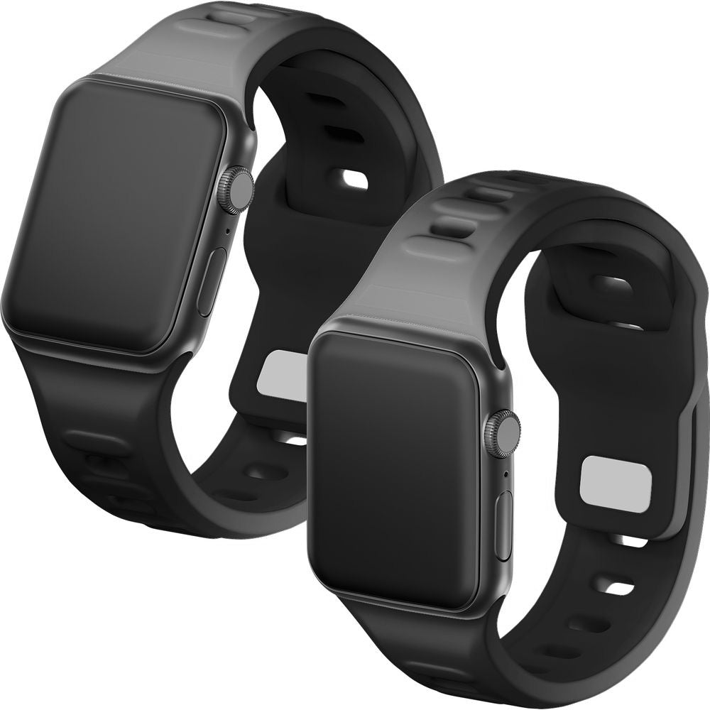 Armband für Apple Watch 49/46/45/44 mm, 3mk Silicone Watch Strap, Dunkelgrau