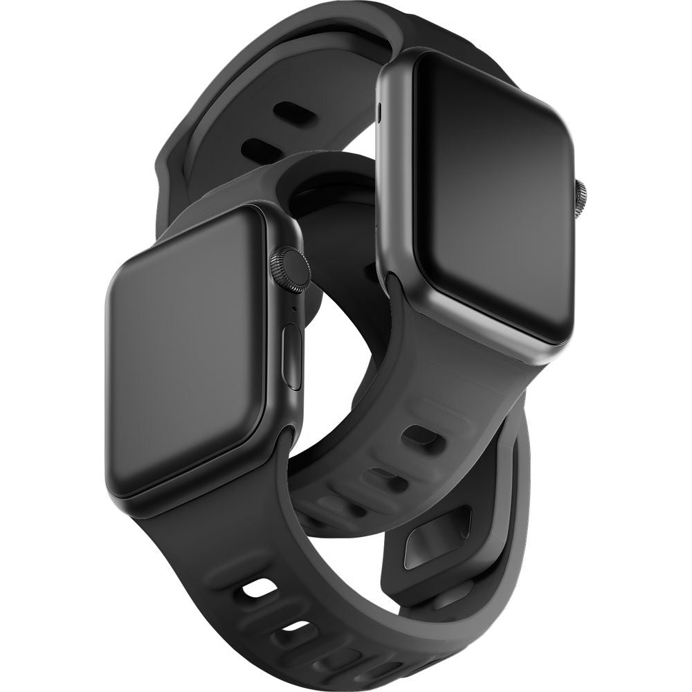 Armband für Apple Watch 49/46/45/44 mm, 3mk Silicone Watch Strap, Dunkelgrau