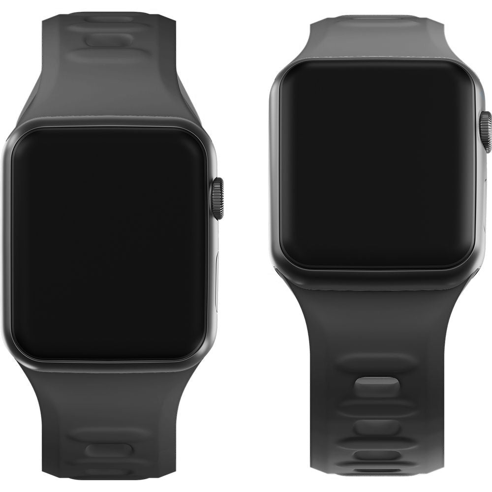 Armband für Apple Watch 49/46/45/44 mm, 3mk Silicone Watch Strap, Dunkelgrau