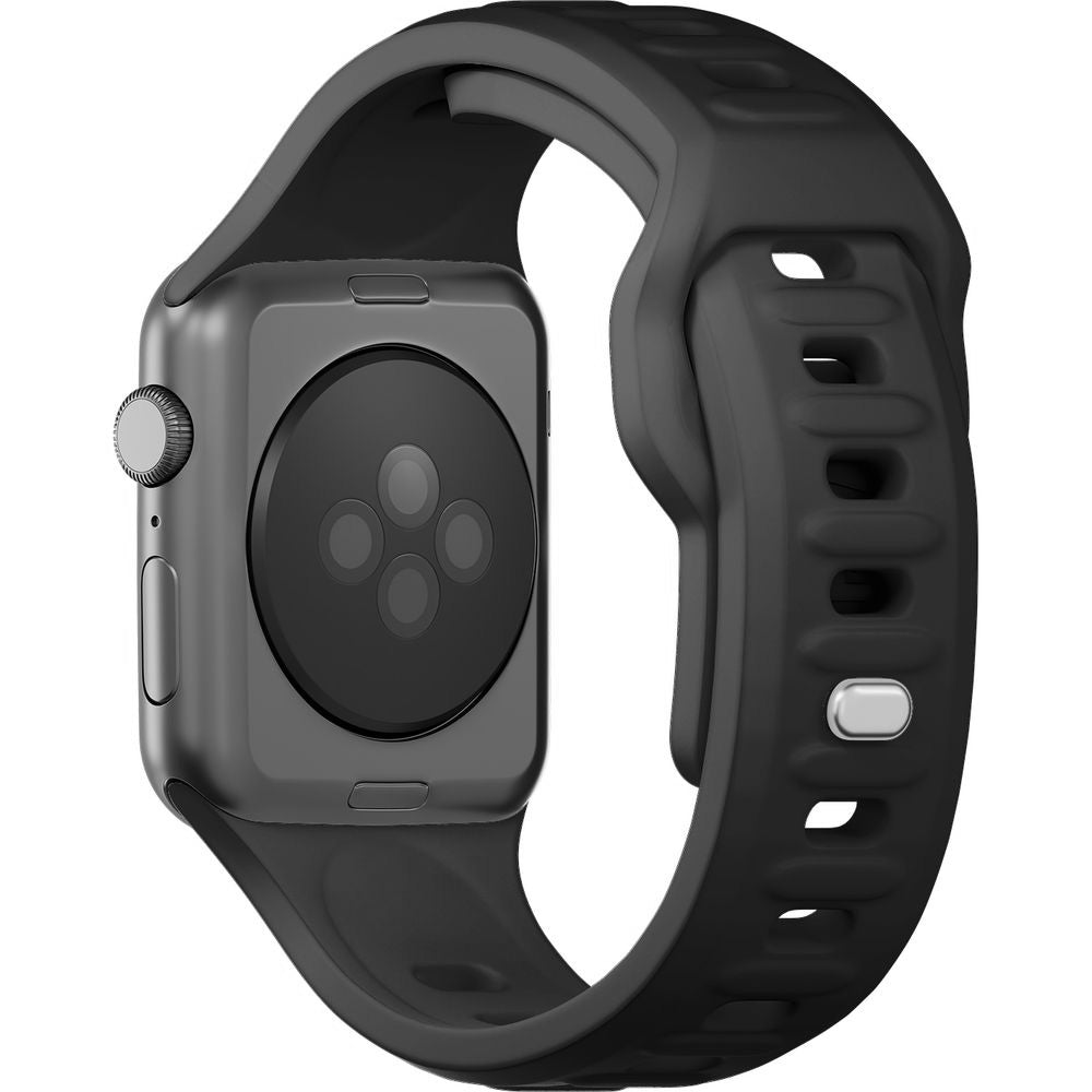 Armband für Apple Watch 49/46/45/44 mm, 3mk Silicone Watch Strap, Dunkelgrau
