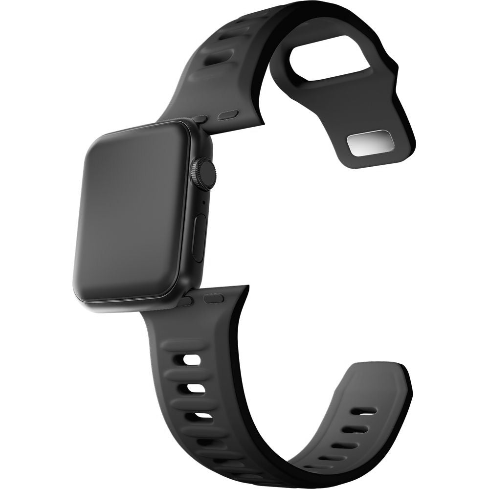 Armband für Apple Watch 49/46/45/44 mm, 3mk Silicone Watch Strap, Dunkelgrau