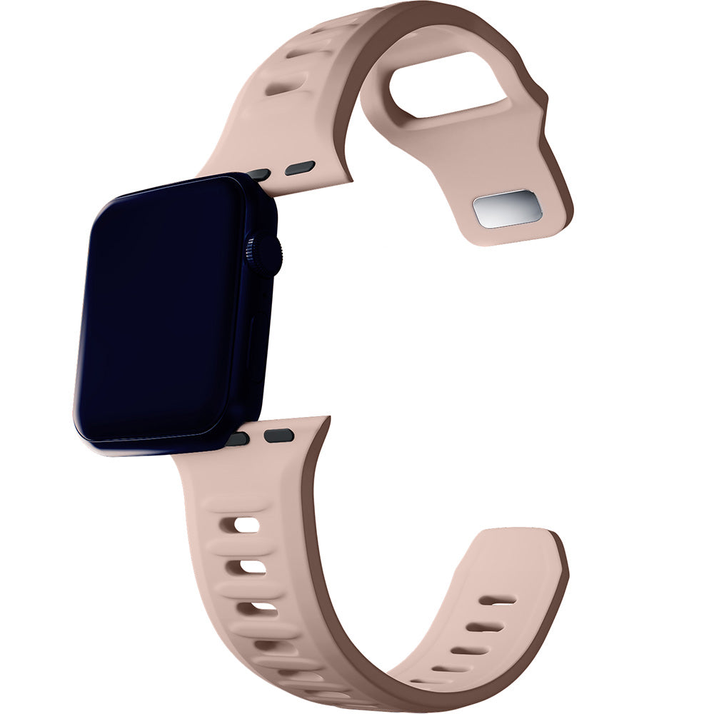 Armband für Apple Watch 49/46/45/44 mm, 3mk Silicone Watch Strap, Beige