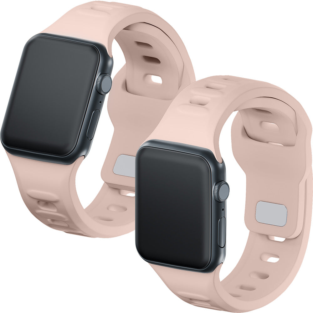 Armband für Apple Watch 49/46/45/44 mm, 3mk Silicone Watch Strap, Beige