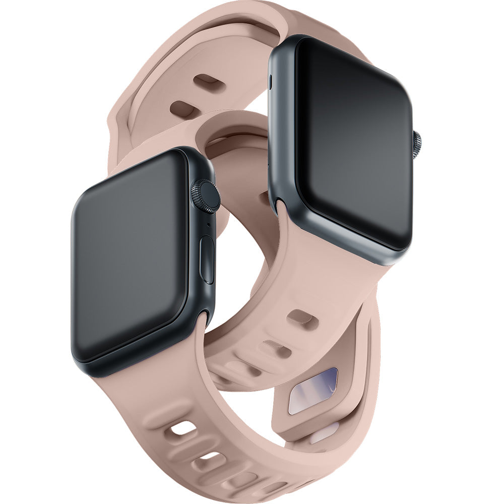 Armband für Apple Watch 49/46/45/44 mm, 3mk Silicone Watch Strap, Beige