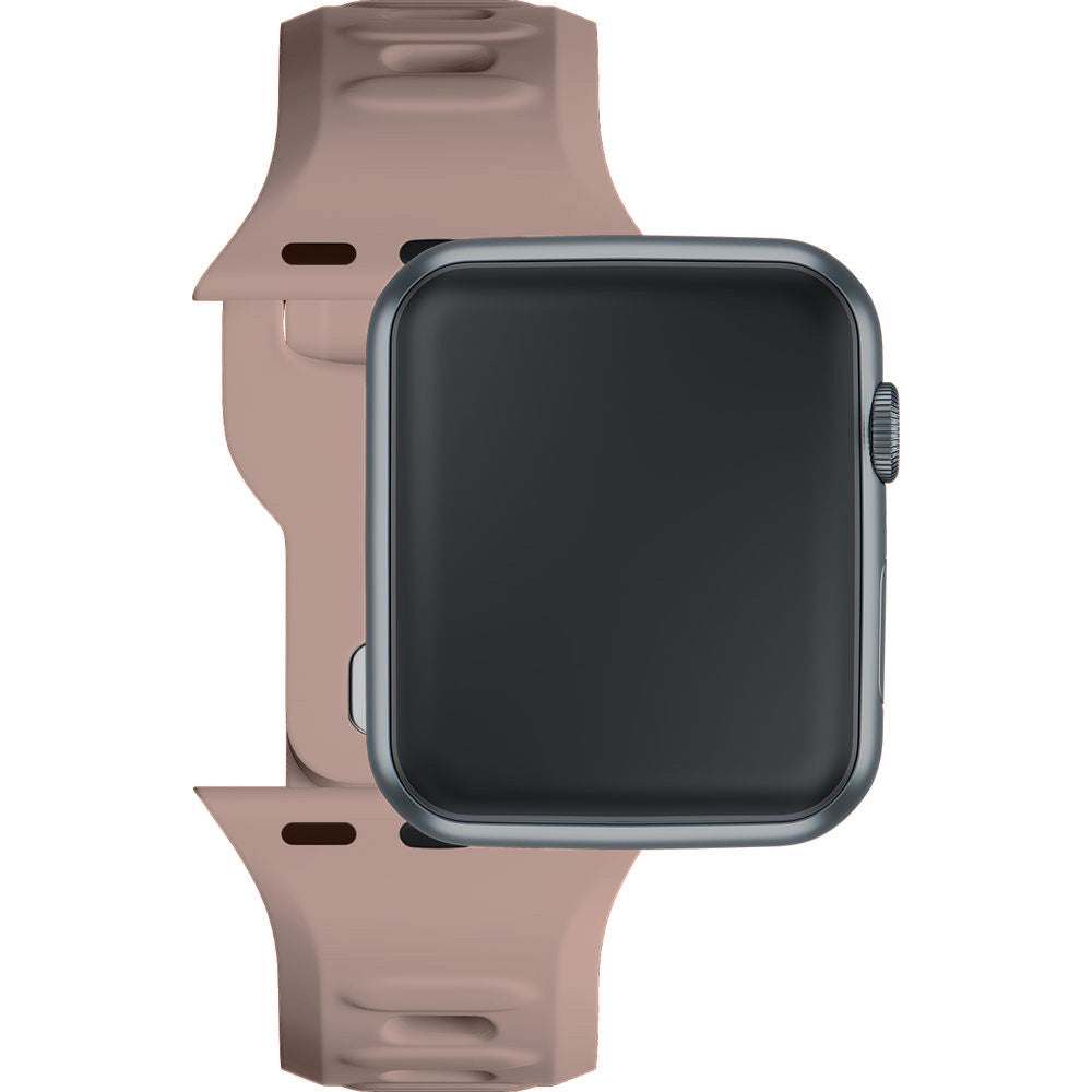 Armband für Apple Watch 49/46/45/44 mm, 3mk Silicone Watch Strap, Beige