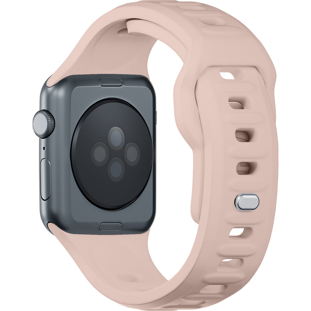 Armband für Apple Watch 49/46/45/44 mm, 3mk Silicone Watch Strap, Beige