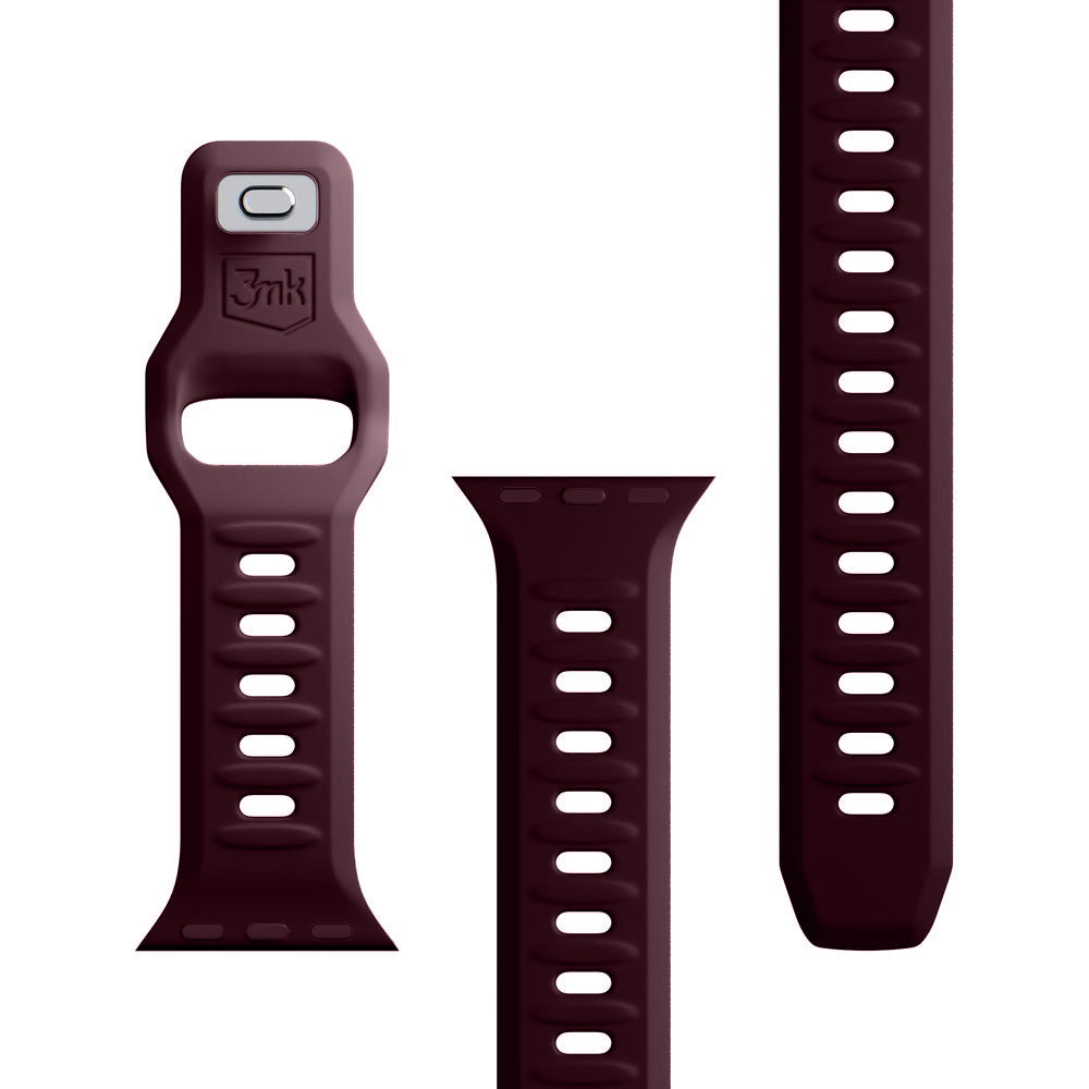 Armband für Apple Watch 49/46/45/44 mm, 3mk Silicone Watch Strap, Violett