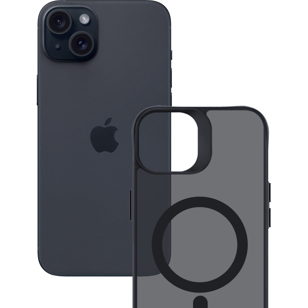 Handyhülle 3mk Smoke MagCase für Apple iPhone 15, Schwarz