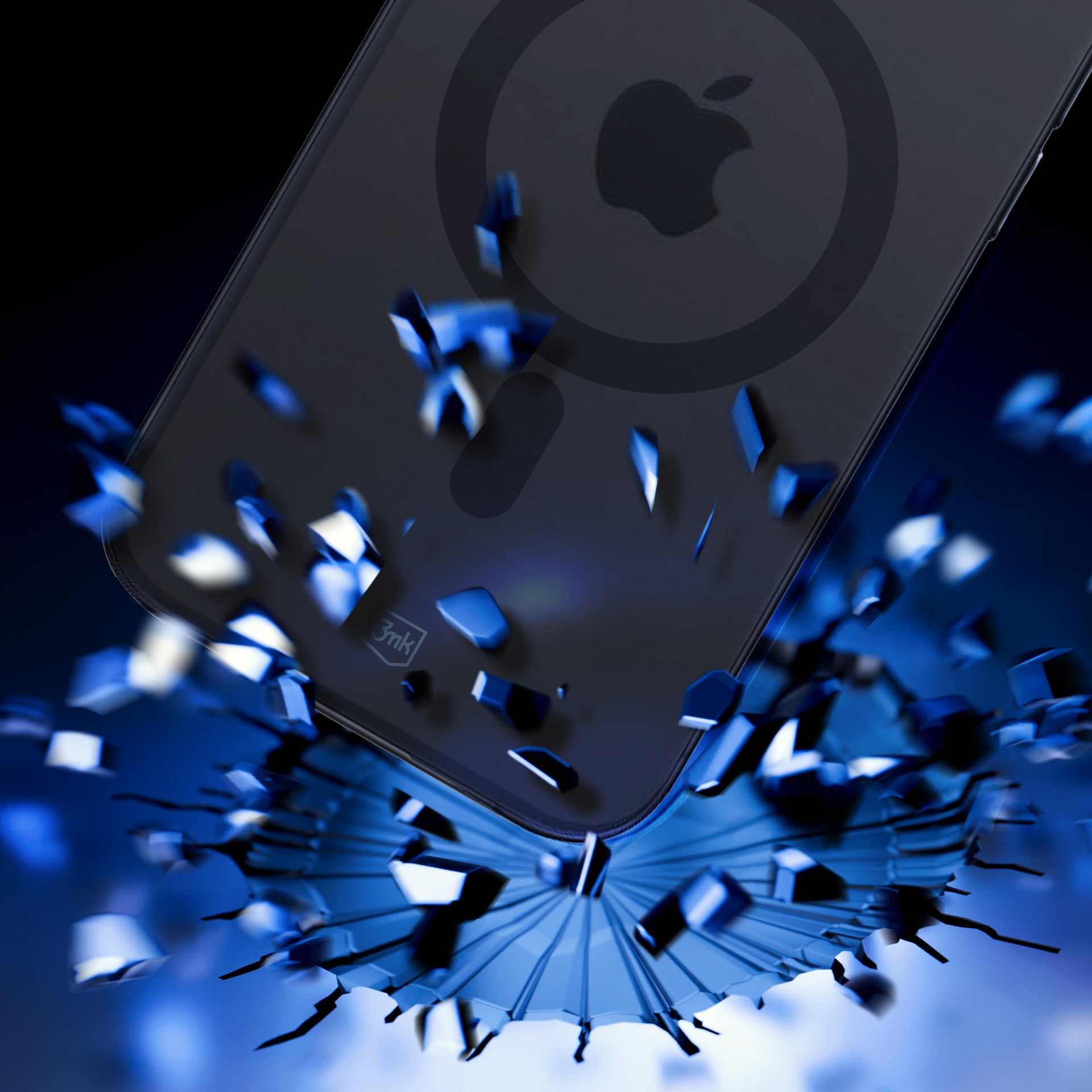 Handyhülle 3mk Smoke MagCase für Apple iPhone 15 Pro, Schwarz
