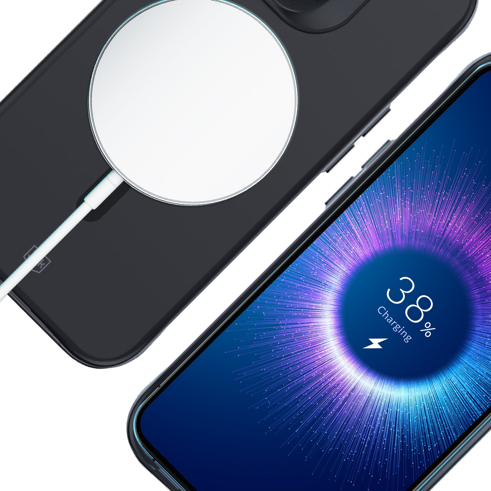 Handyhülle 3mk Smoke MagCase für Apple iPhone 15 Pro, Schwarz