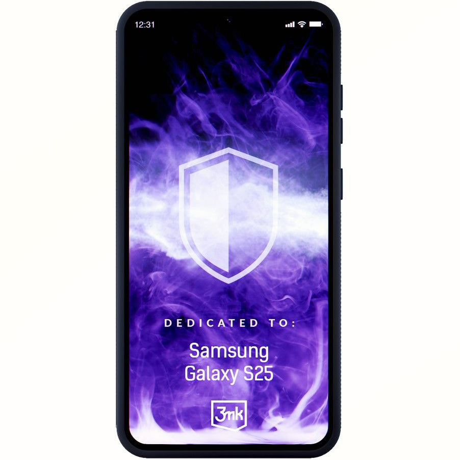Handyhülle für Samsung Galaxy S25, 3mk Smoke MagCase, Durchscheinend mit schwarzen Rahmen