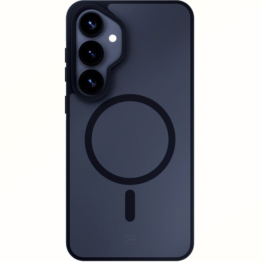 Handyhülle für Samsung Galaxy S25, 3mk Smoke MagCase, Durchscheinend mit schwarzen Rahmen