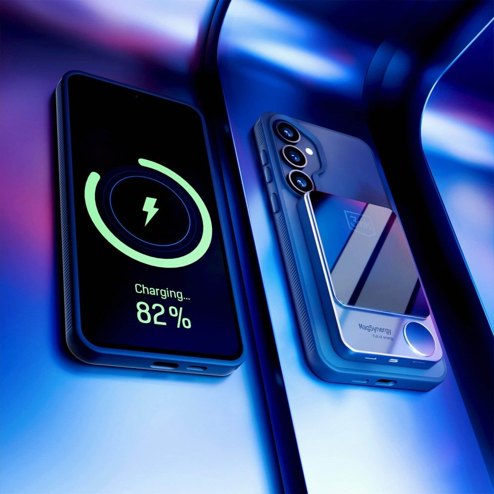Handyhülle für Samsung Galaxy S25, 3mk Smoke MagCase, Durchscheinend mit schwarzen Rahmen