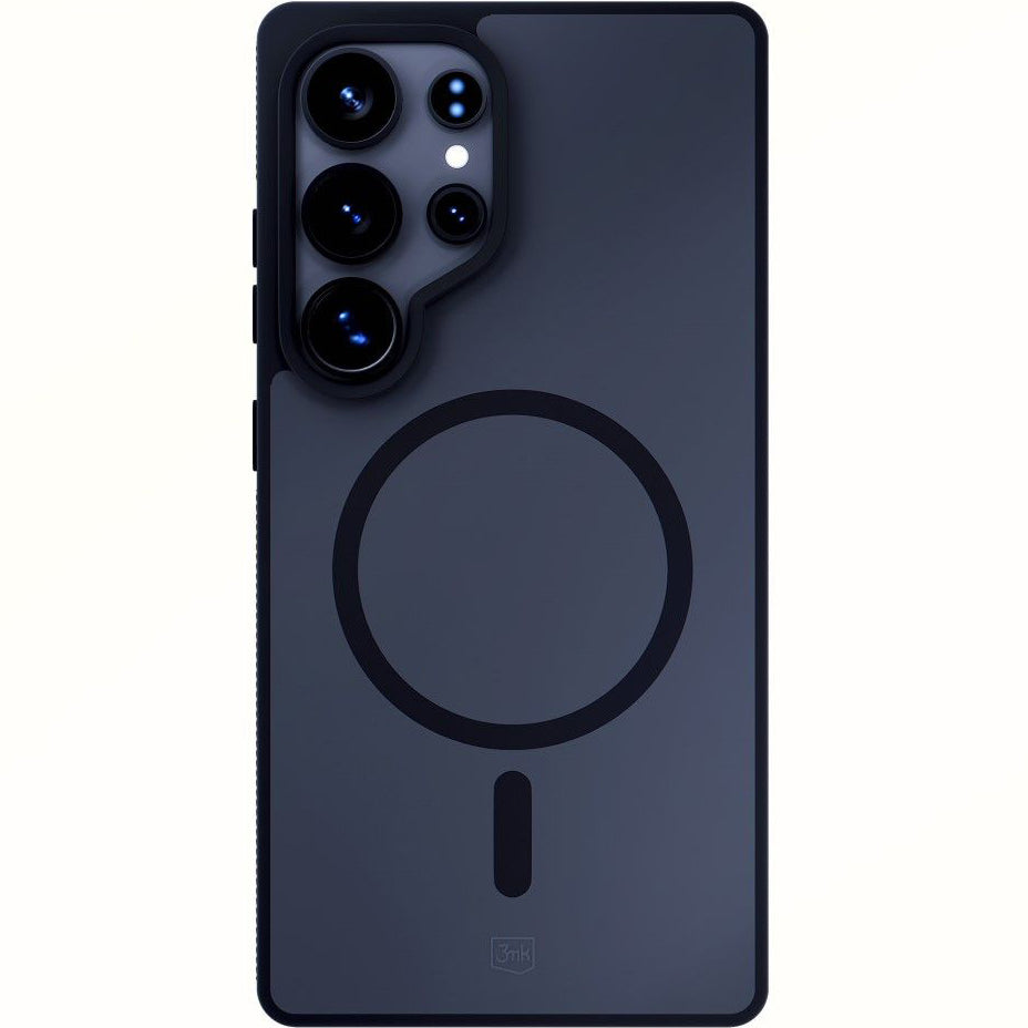 Handyhülle für Samsung Galaxy S25 Ultra, 3mk Smoke MagCase, Durchscheinend mit schwarzen Rahmen