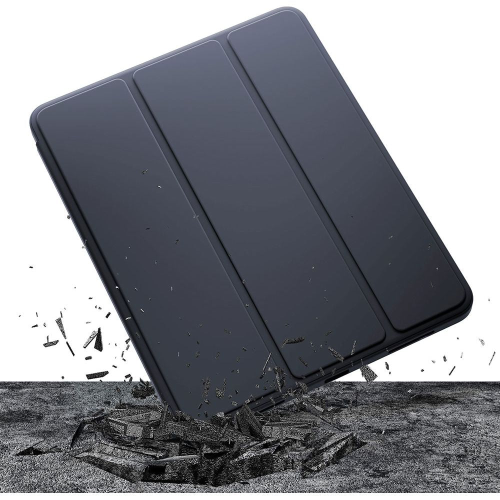 Schutzhülle mit Klappe für Galaxy Tab A9 Plus, 3mk Soft Tablet Case, Schwarz