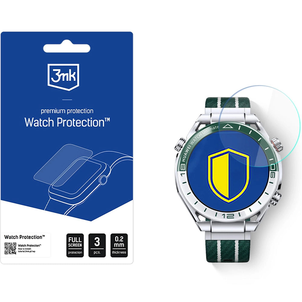 Hybridglas für Huawei Watch Ultimate 2, 3mk Watch Protection, 3 Stück