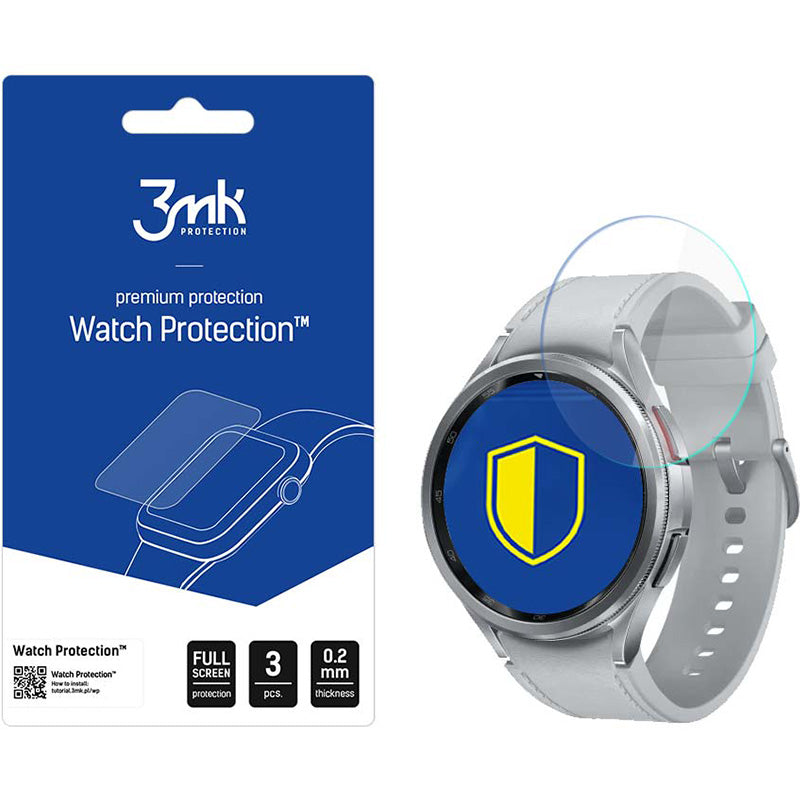 Hybridglas 3mk Watch Protection für Galaxy Watch 6 Classic 47 mm, 3 Stück