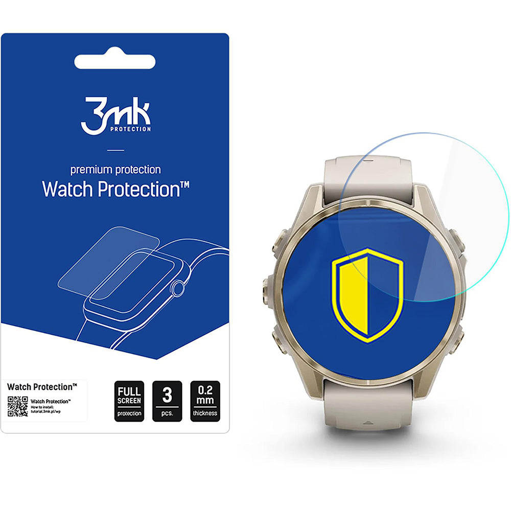 Hybridglas für Garmin Fenix 8 AMOLED 47 mm, 3mk Watch Protection, 3 Stück