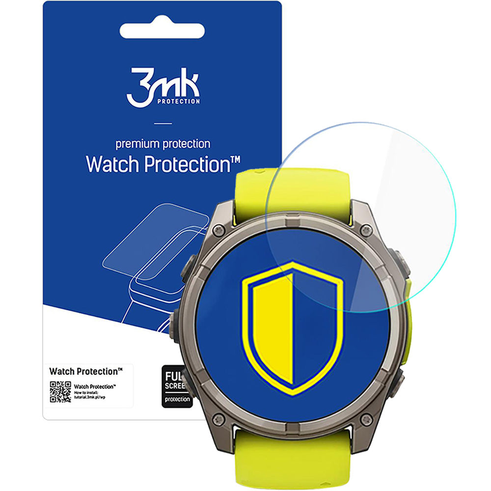 Hybridglas für Garmin Fenix 8 Solar / Sapphire 51 mm, 3mk Watch Protection, 3 Stück