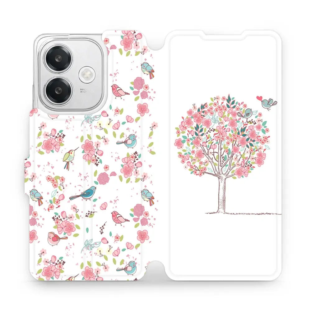 Handyhülle mit klappe für Oppo A40, Mobiwear Book, Rosa Hain