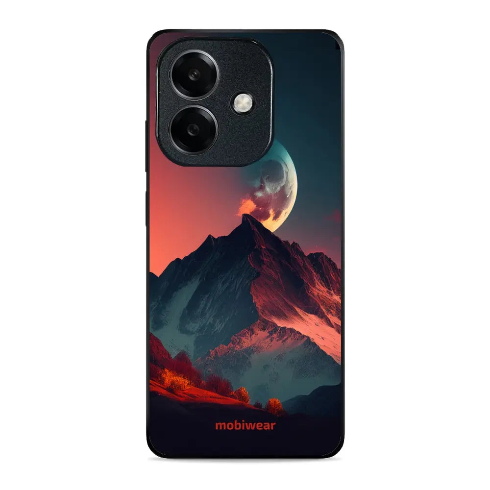 Handyhülle für Oppo A40, Mobiwear Glossy Case, Gebirgsdämmerung