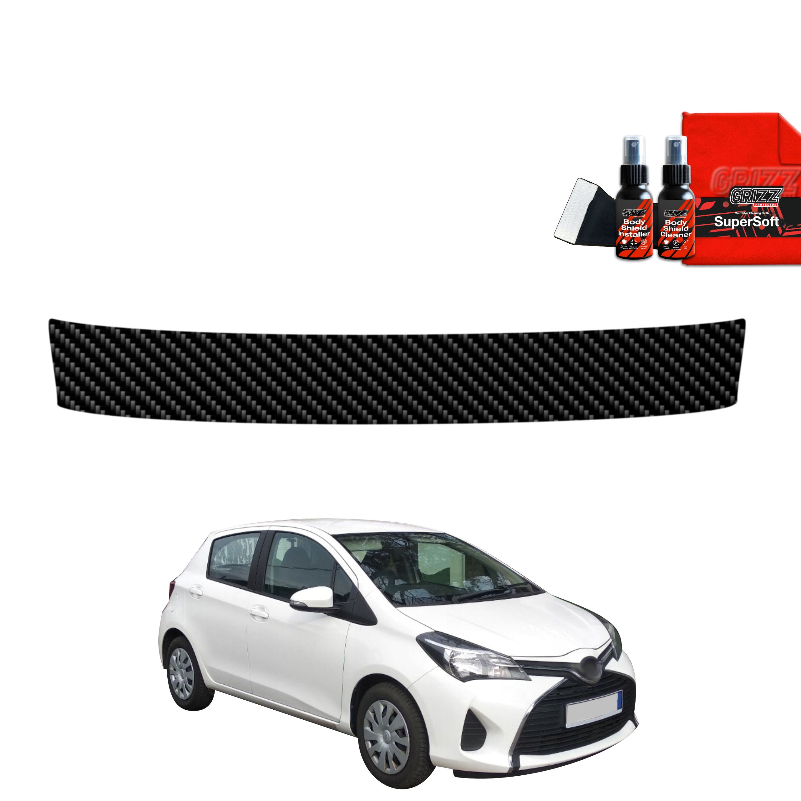 Kohlenstoff Schutzfolie Grizz Protector für Ladekante - Toyota Yaris (2011-2016)