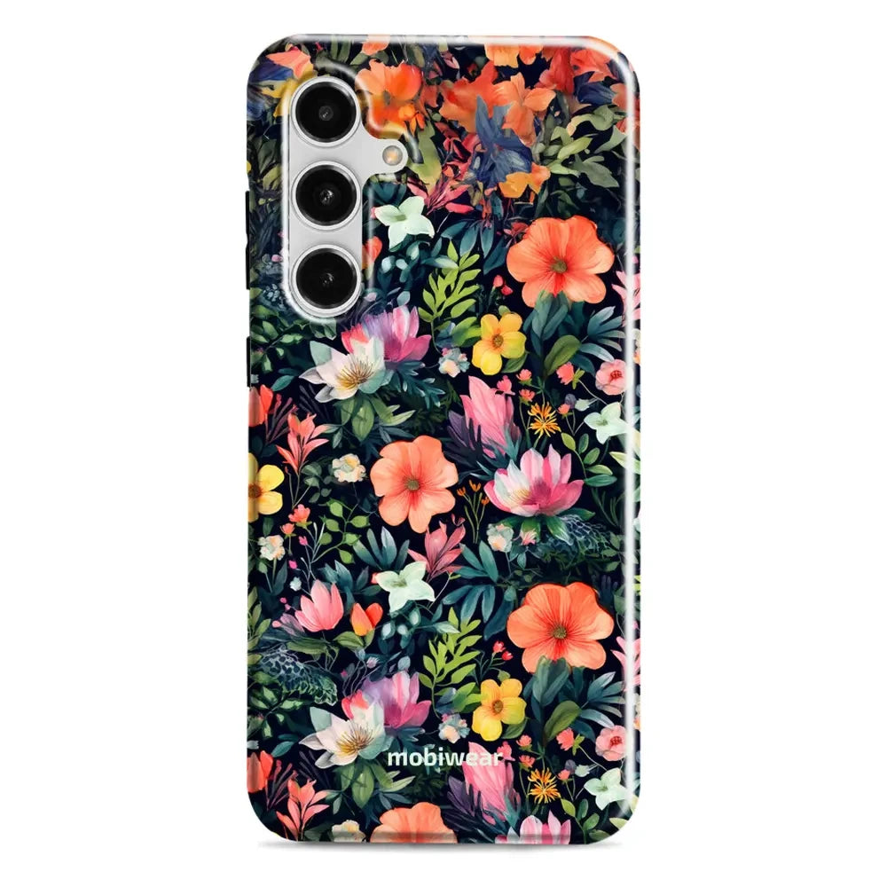 Handyhülle für Galaxy S24 FE, Mobiwear Elite Pro, Bunt-Blumig