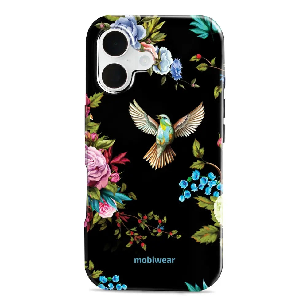 Handyhülle für iPhone 16, Mobiwear Elite Pro, Nachtkolibri