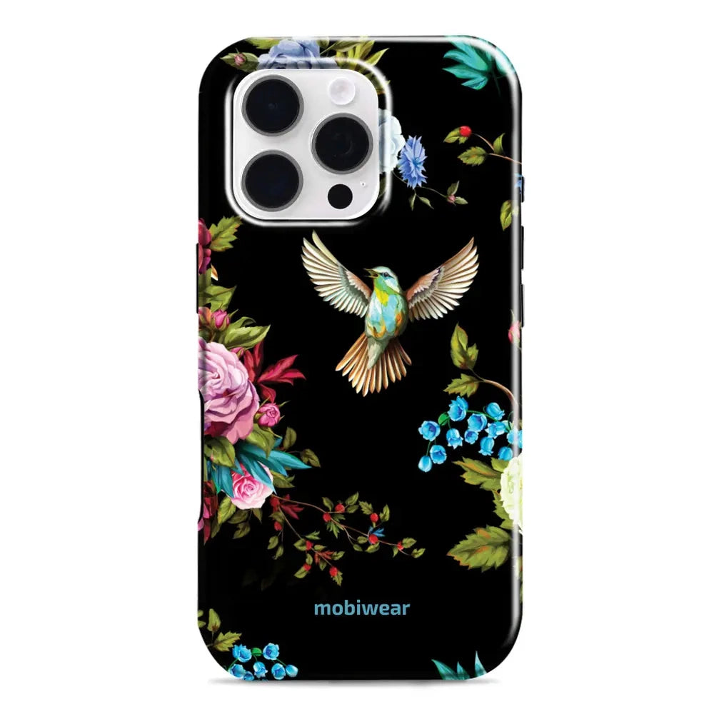 Handyhülle für iPhone 16 Pro, Mobiwear Elite Pro, Nachtkolibri