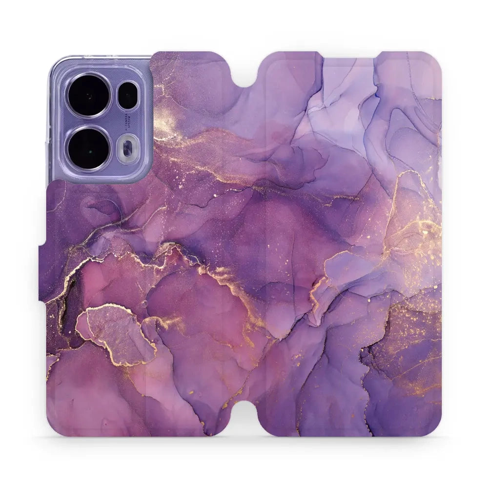 Handyhülle mit klappe für Oppo Reno13 Pro, Mobiwear Book, Violett