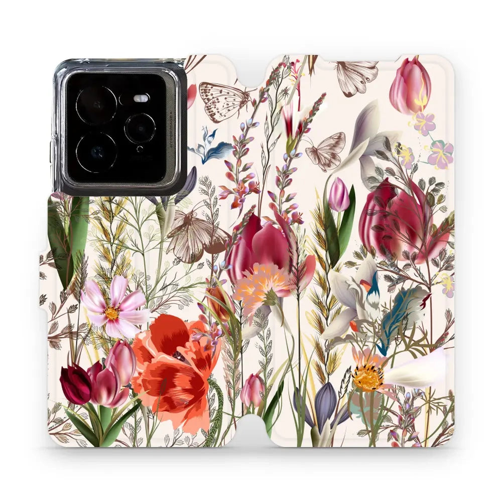Handyhülle mit klappe für Realme GT 7 Pro, Mobiwear Book, Blumenstrauß