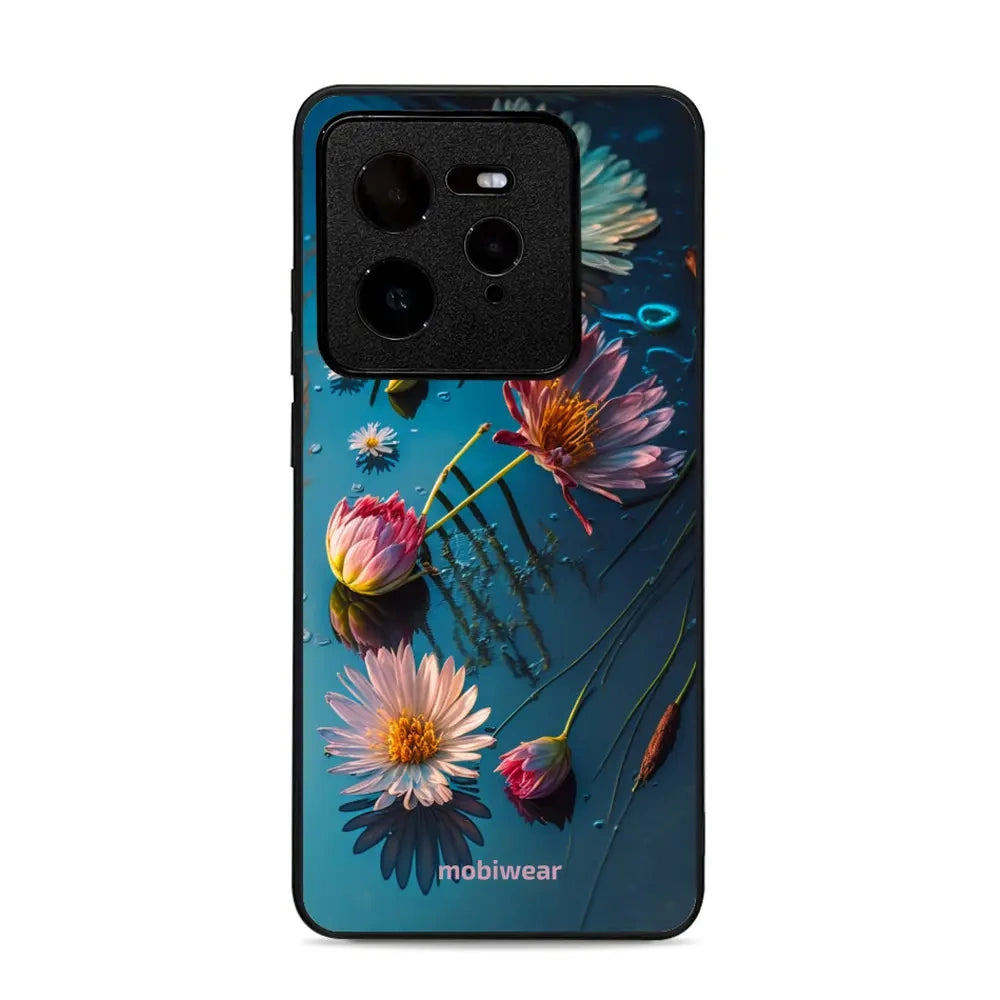 Handyhülle für Realme GT 7 Pro, Mobiwear Glossy Case, Blau-Blumig