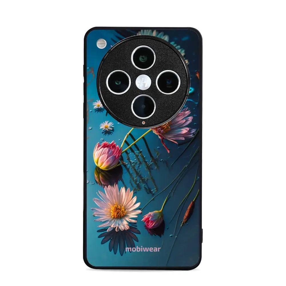 Handyhülle für Oppo Find X8 Pro, Mobiwear Glossy Case, Blau-Blumig