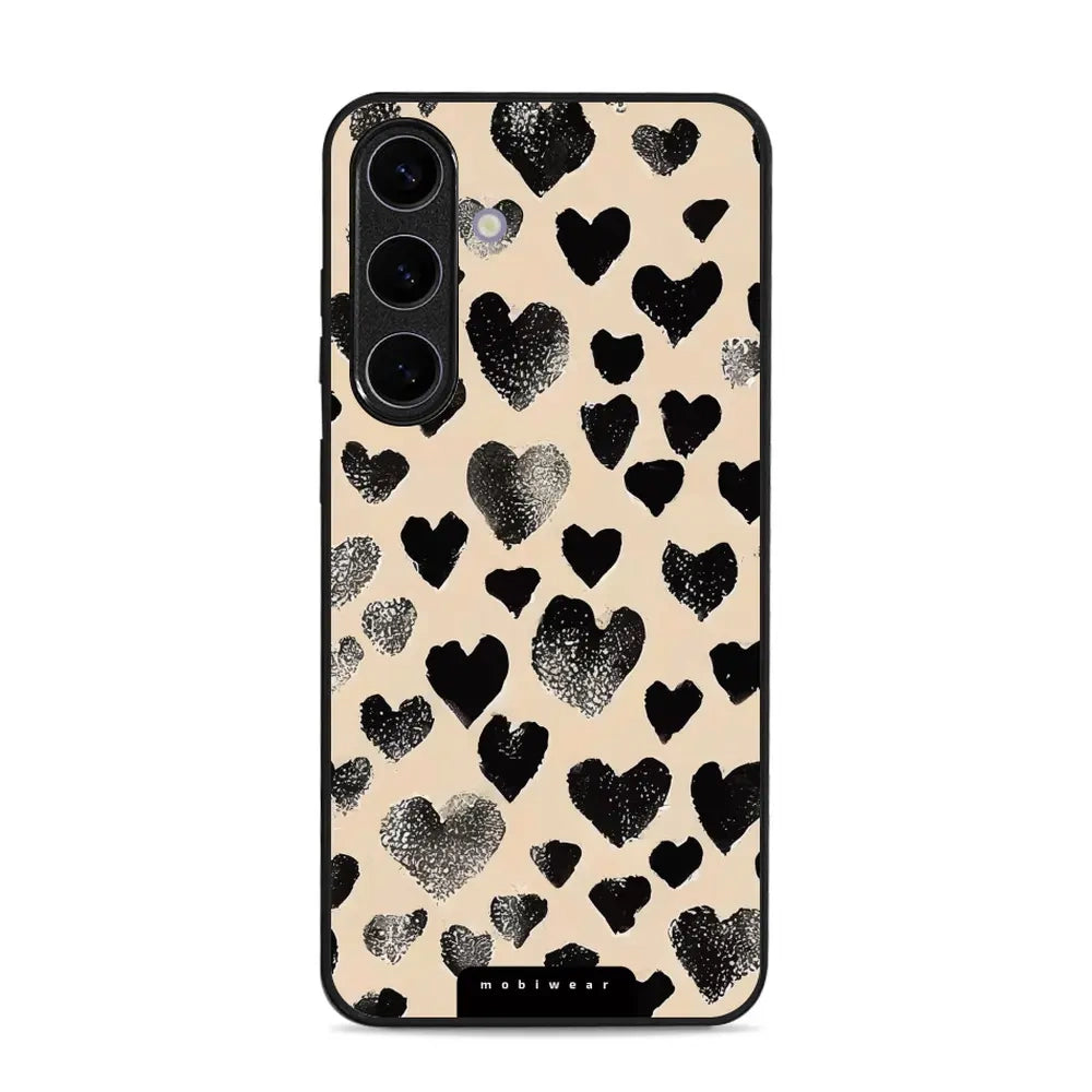Handyhülle für Galaxy S25 Plus, Mobiwear Glossy Case, Beige Liebe